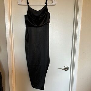 Chic Black Midi Dress for Women
